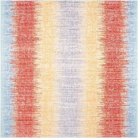 Safavieh 6 x 6 ft. Windsor Power Loomed Square Area Rug Yellow & Purple WDS304C-6SQ